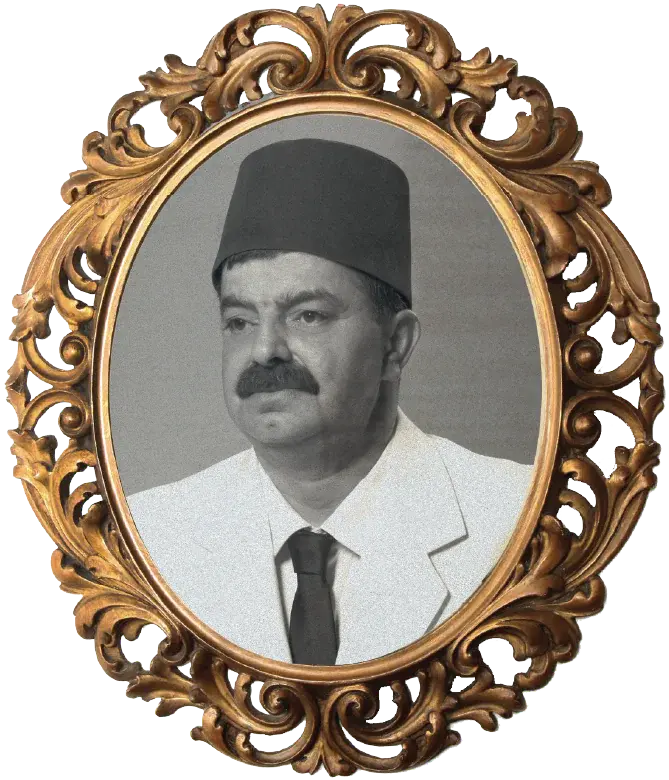 The Baba, Khalil al-Falamanki, in a gilt oval frame
